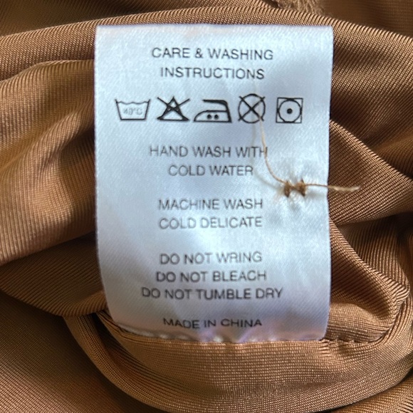 Leau Ruched Brown Mini Dress - Picture 9 of 9